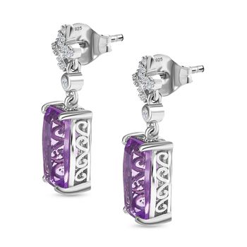 Rose De France Amethyst und Zirkon-Ohrringe - 5,58 ct.