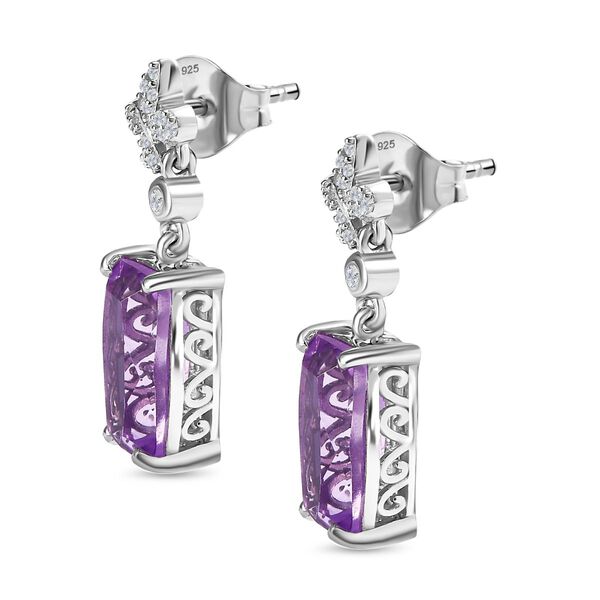 Rose De France Amethyst und Zirkon-Ohrringe - 5,58 ct. image number 4