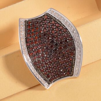 Roter Granat und Zirkon-Anh&auml;nger - 4,67 ct.
