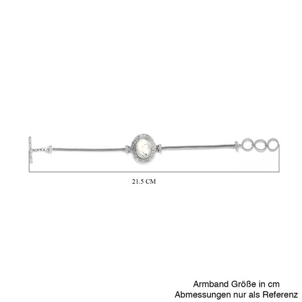 Weißes Büffel Armband, 19 cm - 9,06 ct. image number 3