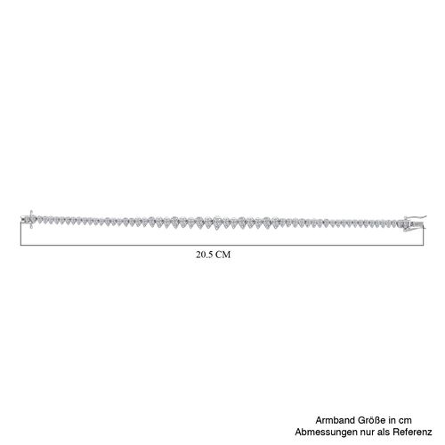 LUXURIANT DIAMOND- SGL zertifiziertes SI-GH Labor Diamant Armband, 19 cm - 3 ct. image number 3