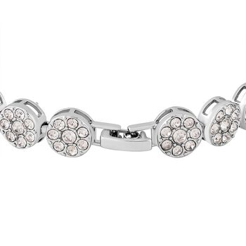 Wei&szlig;es Kristall-Armband ca. 19 cm