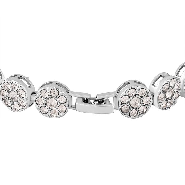 Wei&szlig;es Kristall-Armband ca. 19 cm image number 2