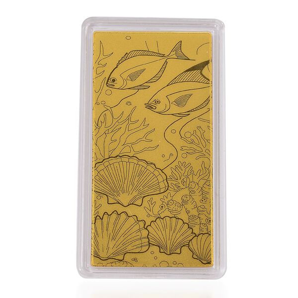 999er Gold-Barren mit Meeresleben-Motiven image number 0