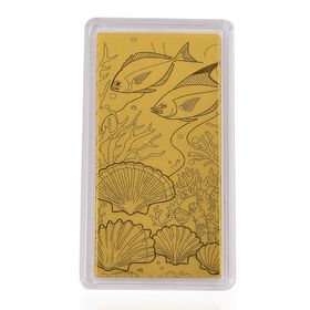 999er Gold-Barren mit Meeresleben-Motiven 999er Gold-Barren mit Meeresleben-Motiven