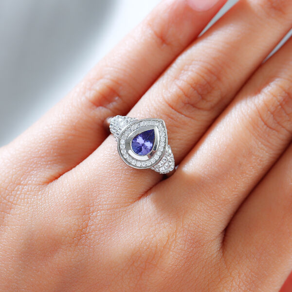 Tansanit und Zirkon Ring - 1,43 ct. image number 3