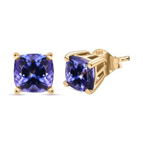 AAA Tansanit Ohrringe in 585 Gold - 1,95 ct.