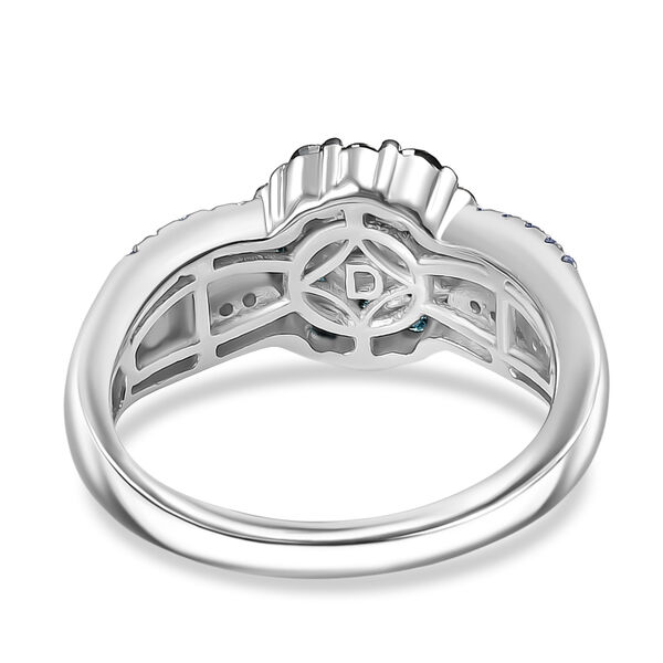 D'Joy blauer und wei&szlig;er Diamant Ring - 0,99 ct. image number 6