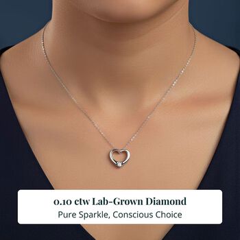LUXURIANT DIAMOND - Lab Grown Diamant SI-GH Schmuckset ca. 50 cm 925 Silber Rhodiniert ca. 0.08 ct