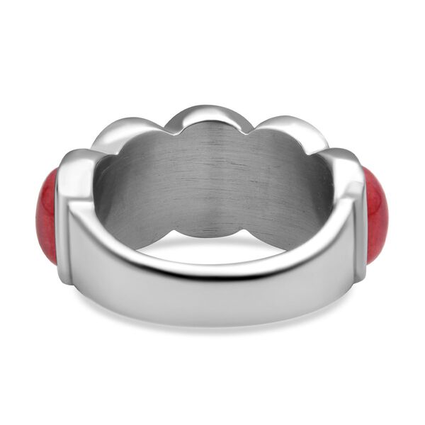 Roter Achat-Ring, reiner Edelstahl (Gr&ouml;&szlig;e 16.00) ca. 5,00 ct image number 5