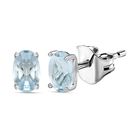 Himmelblaue Topas Ohrringe, 925 Silber ca. 0.98 ct