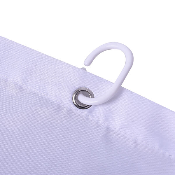 Duschvorhang mit 12 Haken, Elfenbeinfarben image number 4