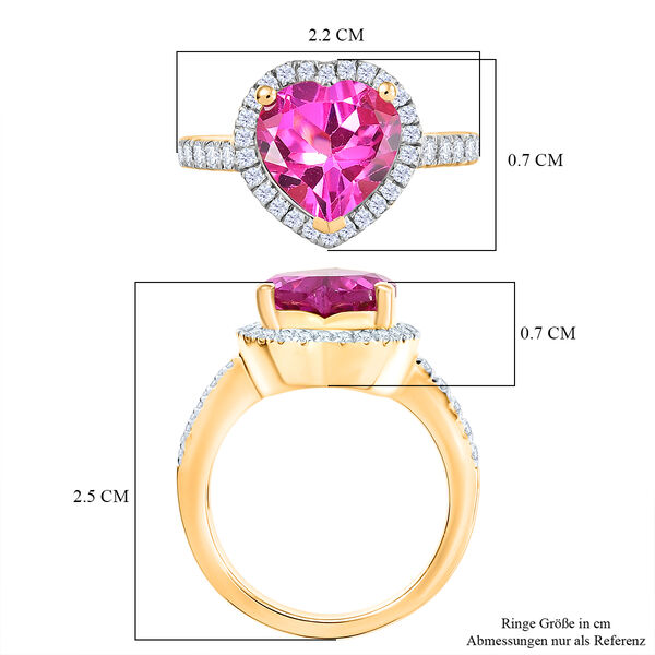 D'Joy Labor Rosa Saphir und Zirkon Ring - 5 ct. image number 7