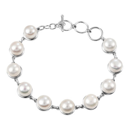 EVER TRUE S&uuml;&szlig;wasser Perle (8.5-9 mm) Armband ca. 19 cm Nickelfreies Messing