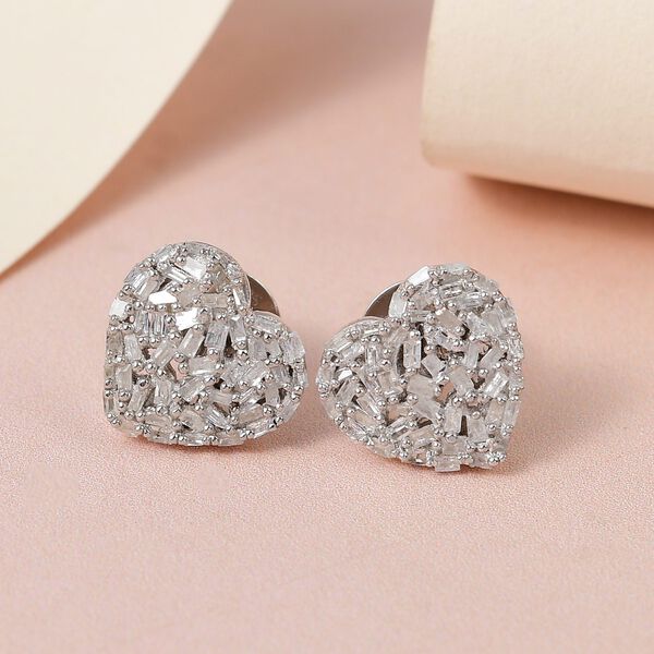 GP Heart Kollektion - Diamant und blaue Saphir-Ohrstecker- 0,54 ct. image number 2