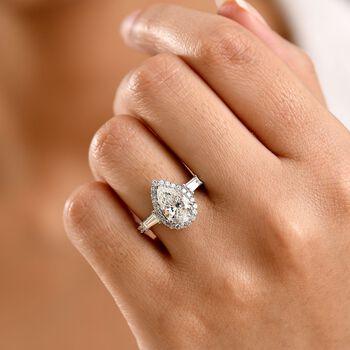 LUXURIANT IGI zertifizierter VS-EF Labor Diamant Ring in 950 Platin - 3 ct.