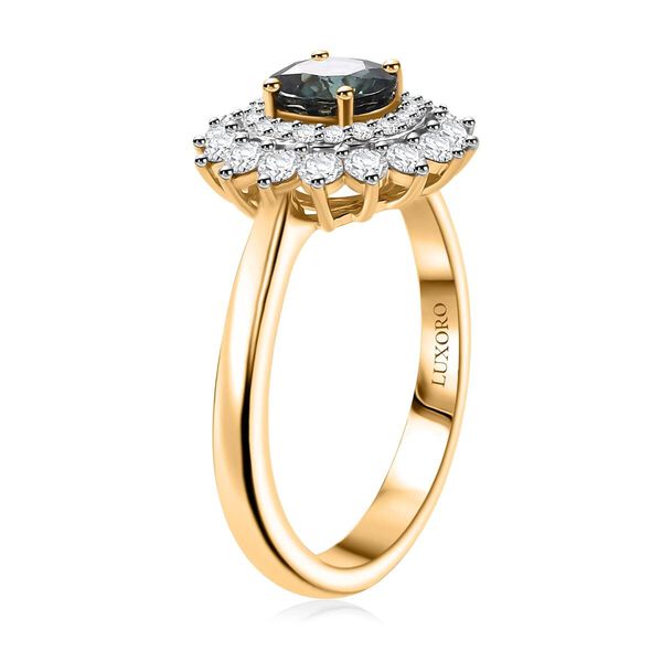AAA Australischer-Saphir, Wei&szlig;er Diamant Ring 585 Gold (Gr&ouml;&szlig;e 18.00) ca. 1,82 ct image number 3