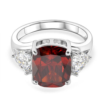 Wei&szlig;er Zirkonia Ring Nickelfreies Messing rhodiniert (Gr&ouml;&szlig;e 17.00)