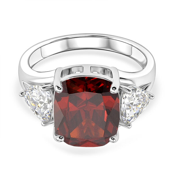 Wei&szlig;er Zirkonia Ring Nickelfreies Messing rhodiniert (Gr&ouml;&szlig;e 17.00)