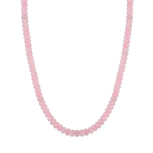 Rosenquarz Halskette ca. 45 cm Reiner Edelstahl ca. 259.00 ct image number 0