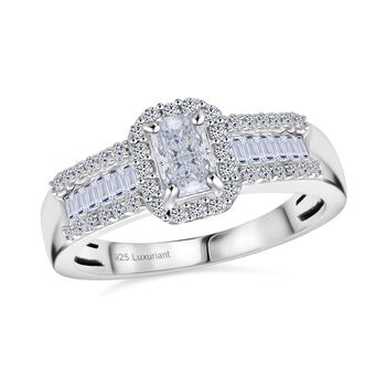 LUXURIANT DIAMOND - Lab Grown Diamant VS-EF  IGI zertifiziert Ring 925 Silber rhodiniert (Gr&ouml;&szlig;e 19.00) ca. 1.00 ct