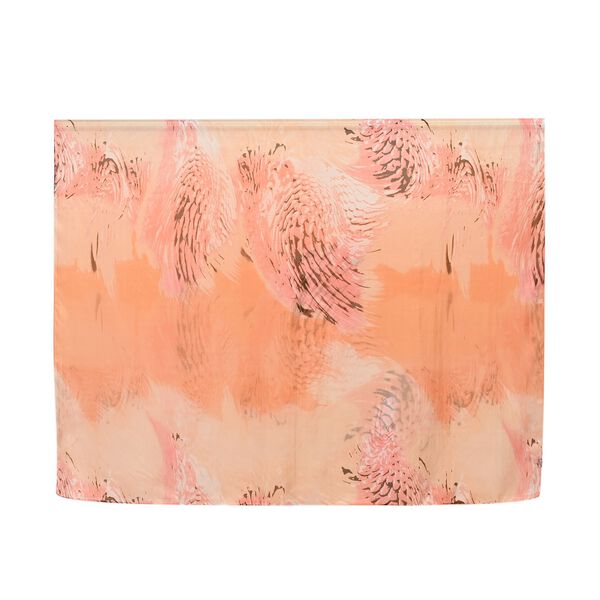 LA MAREY 100% Maulbeerseiden Schal,  Orange image number 2