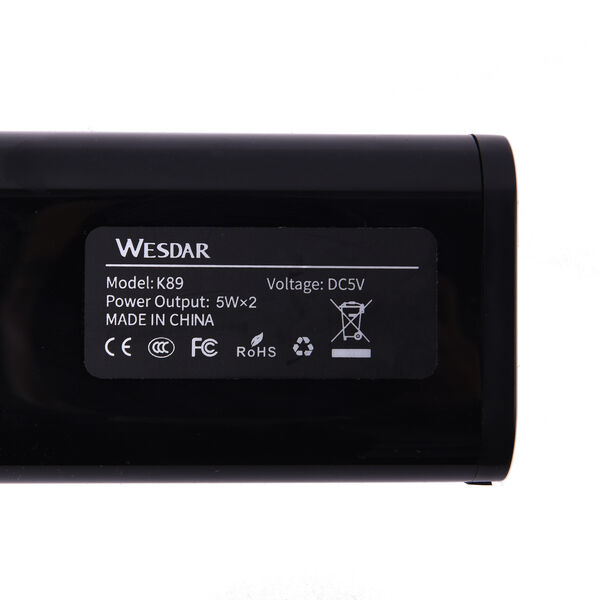 WESDAR Bluetooth Lautsprecher, 1500mAh Akku, Schwarz image number 4