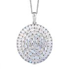 D'Joy Meetiyagoda Regenbogen Mondstein Schmuckset ca. 50 cm 925 Silber rhodiniert ca. 26.35 ct