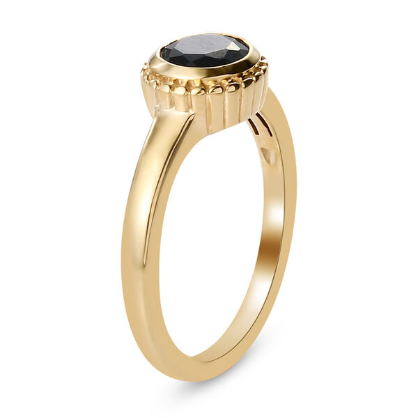 Masoala Saphir Solit&auml;r-Ring, 925 Silber vergoldet, 1,29 ct. image number 5