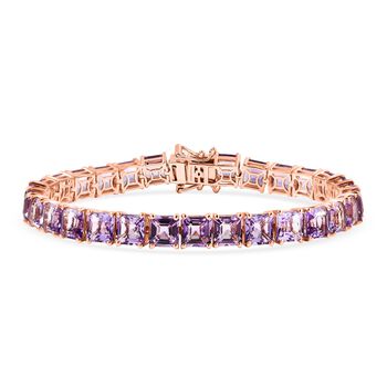 D'Joy AAA Rose De France Amethyst 19cm Armband - 32,42 ct.