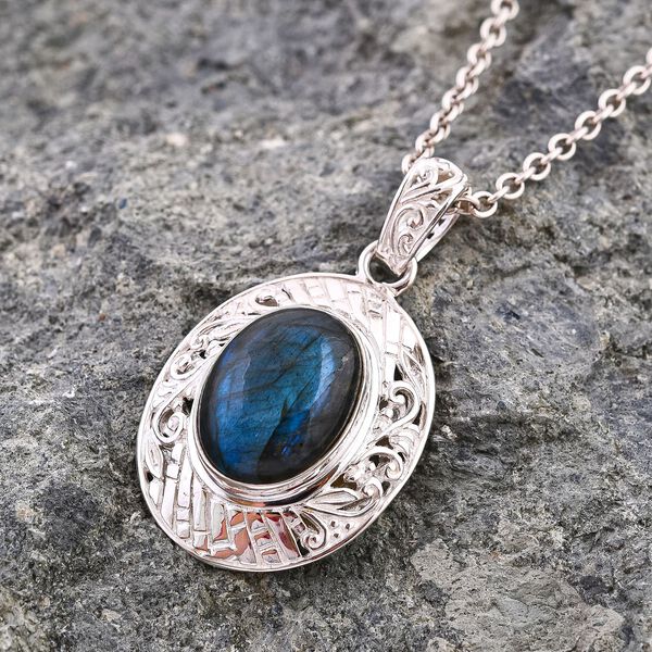 Labradorit Anh&auml;nger 925 Silber ca. 9,35 ct. image number 1