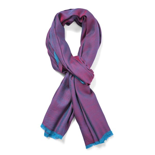 Eleganter Wende-Schal aus Netzgewebe, Viskose, 70x200 cm, Fuchsia image number 5