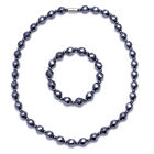 2er- Set Hämatit flexibel Armband und Halskette ca. 50 cm lange