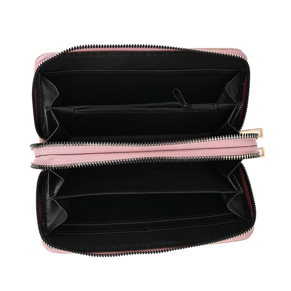 Elegante RFID-gesch&uuml;tzte Brieftasche in Rosa mit Pr&auml;gemuster image number 7