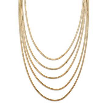 316L Edelstahl IP-Gelbbeschichtung Halskette ca. 42 cm ca. 23,00g