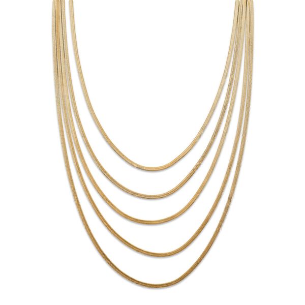 316L Edelstahl IP-Gelbbeschichtung Halskette ca. 42 cm ca. 23,00g