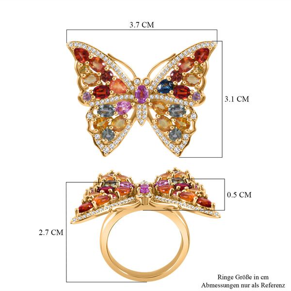 Mehrfarbiger Saphir Ring, ca. 5,27 ct. image number 4