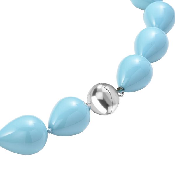 Sleeping Beauty t&uuml;rkisfarbene Tropfen Muschelkernperle 50cm Halskette image number 5