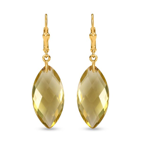 Ouro Verde-Quarz Ohrringe, 925 Silber vergoldet, ca. 23.37 ct image number 0