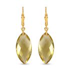 Ouro Verde-Quarz Ohrringe, 925 Silber vergoldet, ca. 23.37 ct