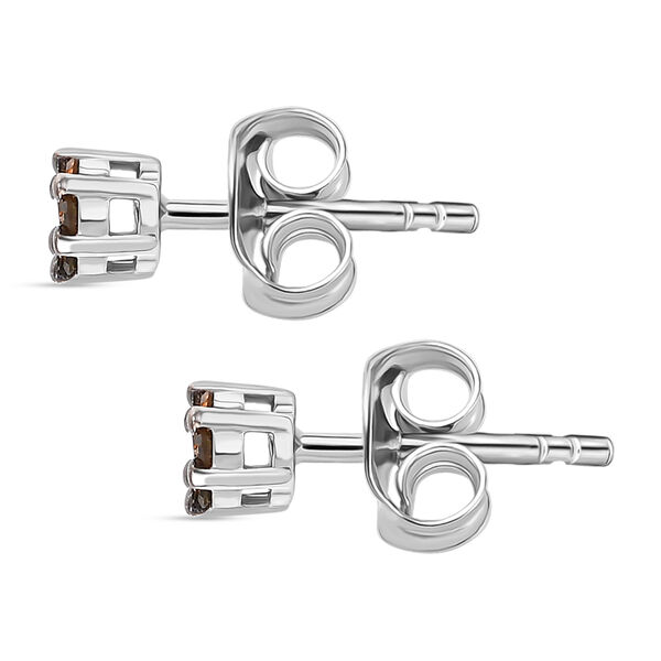 D'Joy Roter Diamant Ohrringe 925 Silber rhodiniert ca. 0.15 ct image number 4