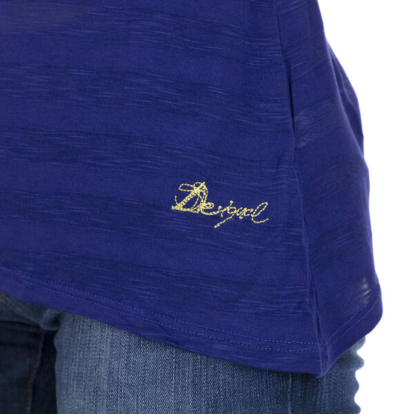 DESIGUAL, T-Shirt mit langen Ärmeln und Stickerei auf dem Oberteil, Schwarz, Größe 42 image number 3