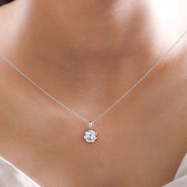 Funkelnde K&ouml;nigin - Moissanit Anh&auml;nger mit Kette - 3,50 ct. image number 2