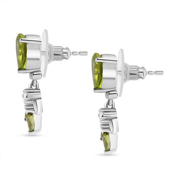 Peridot Ohrringe Edelstahl ca. 1,93 ct.