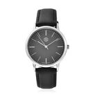 Strada - Schlichte Uhr mit Sternenstaub Effekt, Modernes PU-Leder Armband, wasserdicht, japanisches Uhrwerk, Schwarz image number 0