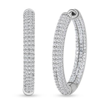 Zirkon Inside-Out-Creolen - 4,09 ct.