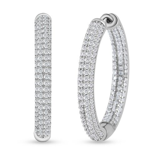 Zirkon Inside-Out-Creolen - 4,09 ct. image number 0