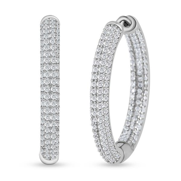 Zirkon Inside-Out-Creolen - 4,09 ct.