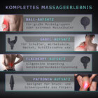 Mini-Muskel-Massage-Pistole mit 4 Massageköpfen, 32 Stärken, Grün image number 5