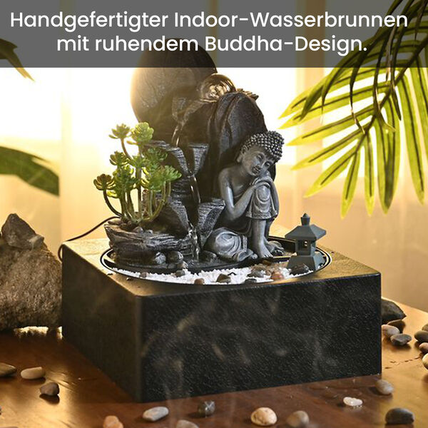 Indoor-Wasserbrunnen mit LED-Licht und USB-Anschluss image number 1